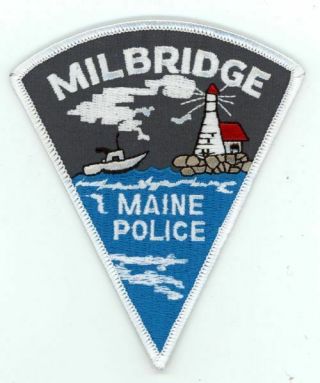 Milbridge Police Maine Me Colorful Patch Sheriff Lighthouse