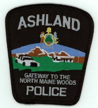 Ashland Police Maine Me Colorful Patch Sheriff