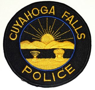 Cuyahoga Falls Ohio Oh Sheriff Police Patch State Seal Sunrise Mountain Wheat