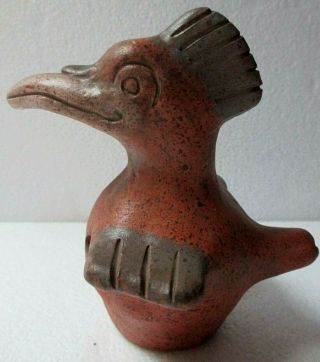 Mexican Pottery Pre Columbian Style Teotihuacan Mayan Aztec Bird Whistle Pair 3