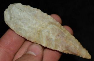 4 " Flint Ridge Lerma Point,  Found In Ohio Authentic Arrowhead I37