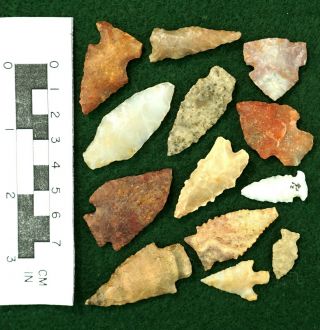 Fine Group Of Arrowheads Found In Northern Arizona Authentic