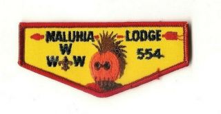Boy Scout Oa Patch Maluhia Lodge 554 F5a Flap