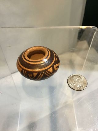 Dee Tootsie Signed Hopi Artist Miniature Pot Native American
