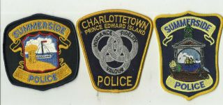Summerside (2) / Charlottetown (prince Edrward Island) Police Patches