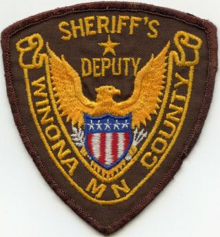 Old Vintage Winona County Minnesota Mn Deputy Sheriff Police Patch