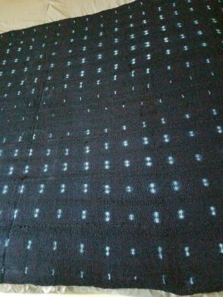Authentic African Handwoven Indigo Mud Cloth Textile From Mali Size 68 