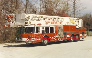 Fire Apparatus Print,  Truck 19,  Guilford College / Nc,  1992 Duplex / Grumman