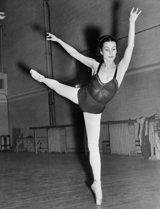Old Large Photo Famous Russian Ballet Dancer Ballerina Tamara Toumanova 1940s 3