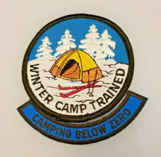 Winter Camp Trained Patch W/ Camping Below Zero • Blue Mountain Council Bsa