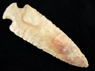 Fine Authentic 3 1/8 Inch Alabama Hopewell Point With Indian Arrowheads