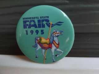 1995 Minnesota State Fair Carousel Pinback Button