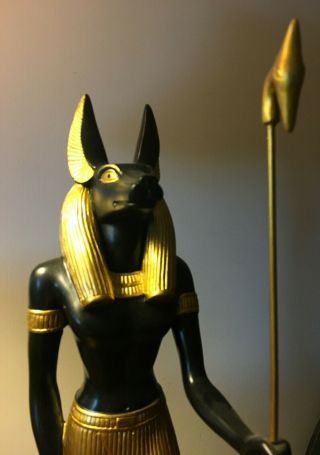 Anubis Huge 16 " Tall Resin Statue Figurine Egyptian Egypt Underworld Golden Dawn