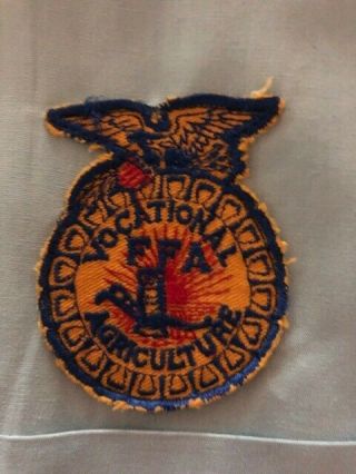 Rare Small Ffa Future Farmers Of America Emblem From Shirt,  2 3/4 " H X 2 1/8 " W.