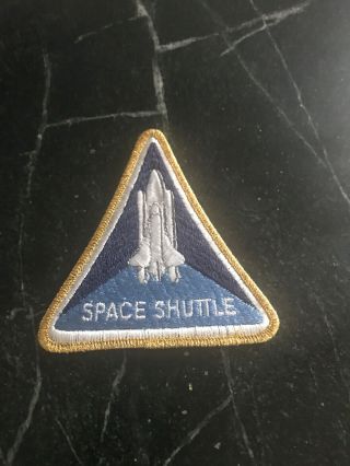 Nasa Space Shuttle Patch Iron Sew On Costume Vtg 80s Retro 4” Rare