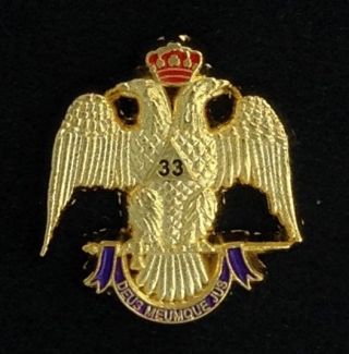 Masonic Scottish Rite 33rd Degree Eagle Lapel Pin (33eg - 1)