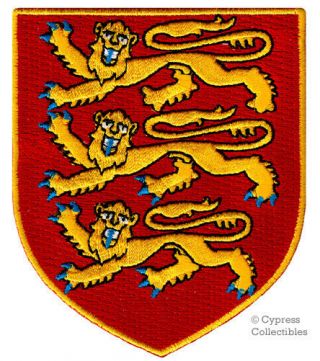 Royal Arms Of England Embroidered Patch Iron - On British Coat Crest Applique Uk