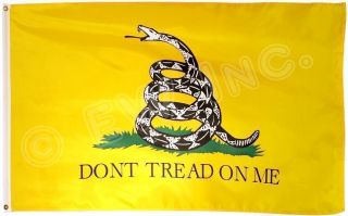 Dont Tread On Me Flag 3x5 Ft - Yellow Tea Party Rattlesnake Gadsden - Don’t Tread
