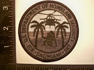 Federal Border Protection Ice Srt Patch Small Var.  Miami Fl Police Helo Resp Tm
