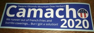 President Camacho Campaign 2020 Bumper Sticker - Idiocracy