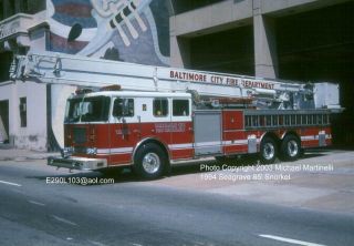 Baltimore Md T1 1994 Seagrave 85 