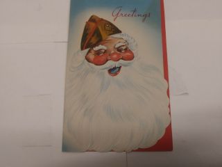 Boy Scout Christmas Card,  1945 To 1955 Era Series Of Official Bsa Humorous Cards