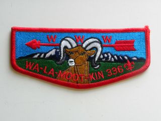 Oa Order Of The Arrow Wa - La - Moot - Kin Lodge 336 Flap,  Blue Mountain Council,  Wa