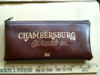 Chambersburg Trust Pa Bank Deposit Bag Vintage Old