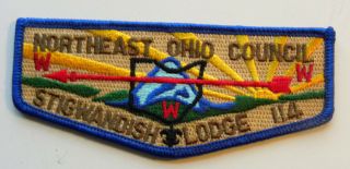 Oa Order Of The Arrow Stigwandish Lodge 114 Flap,  Northeast Ohio Council