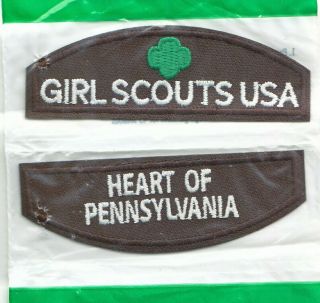 Heart Of Pennsylvania Brownie Girl Scouts Council Id Patch Set