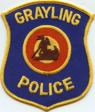 Grayling Michigan Mi Indian Police Patch