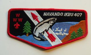 Oa Order Of The Arrow Navando Ikeu Lodge 407 Flap,  Tendey Area Council - Merged