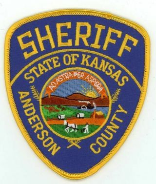 Anderson County Sheriff Kansas Ks Colorful Patch Police