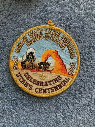 Oa Great Salt Lake Council Flap 1996 Scout - O - Rama Utah Centennial Pocket Patch