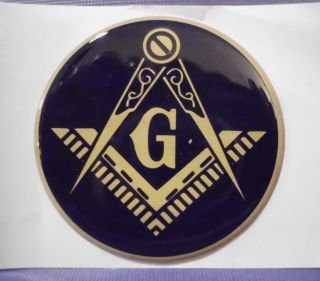 Mason Masonic Lodge Temple Full Color 2 Inch Epoxy Dome Car Decal Sticker Emblem