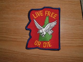 Vintage Live Or Die Hampshire Embroidered Patch Nos
