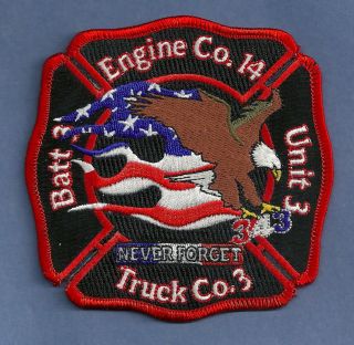 Memphis Tennessee Fire Department Engine 14 Truck 3 Company Patch