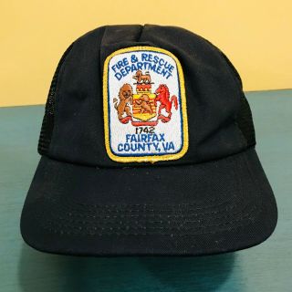 Vintage Nwot Fairfax County,  Va Fire & Rescue Department Ballcap Hat Unworn
