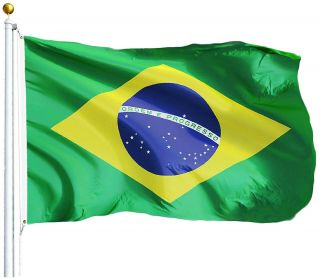 Brazil Flag 3x5ft Brazilian Football Banner 90x150cm Polyester Poly Flag