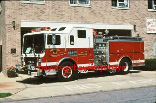 Fire Apparatus Slide,  Engine 8512,  Port Washington / Ny,  1991 Mack / E - One
