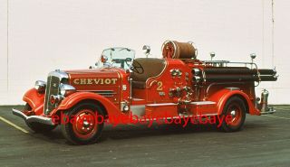 Fire Apparatus Slide,  Engine 2,  Cheviot / Oh,  1936 Ahrens - Fox