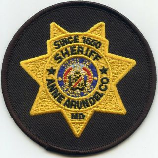 Anne Arundel County Maryland Md Round Sheriff Police Patch