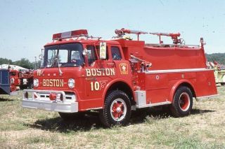 Boston Ma 1973 Ford C Deluge Unit - Fire Apparatus Slide