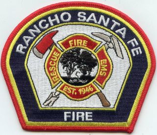 Rancho Santa Fe California Ca Fire Patch