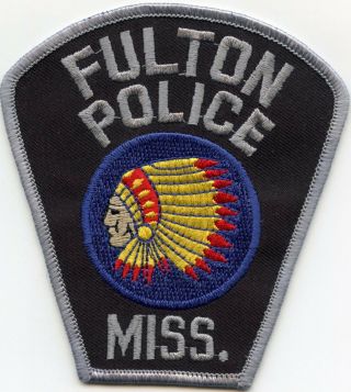 Fulton Mississippi Ms Indian Police Patch
