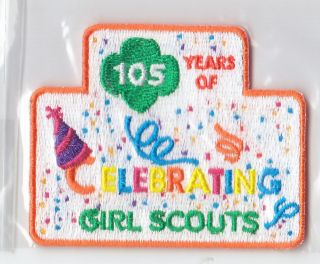Girl Scout Badge Patch 105th Anniversary Celebrating Girl Scouts