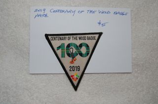 2019 Centenary Of The Wood Badge Patch