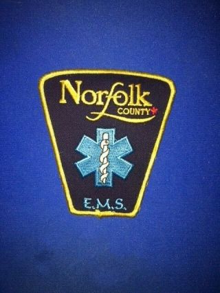 Norfolk County Ems Patch,  Ontario Canada