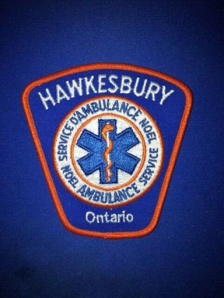 Hawkesbury Ambulance Patch,  Ontario Canada