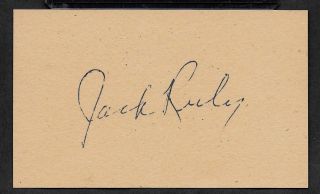 Jack Ruby Autograph Reprint On Period 1963 3x5 Card